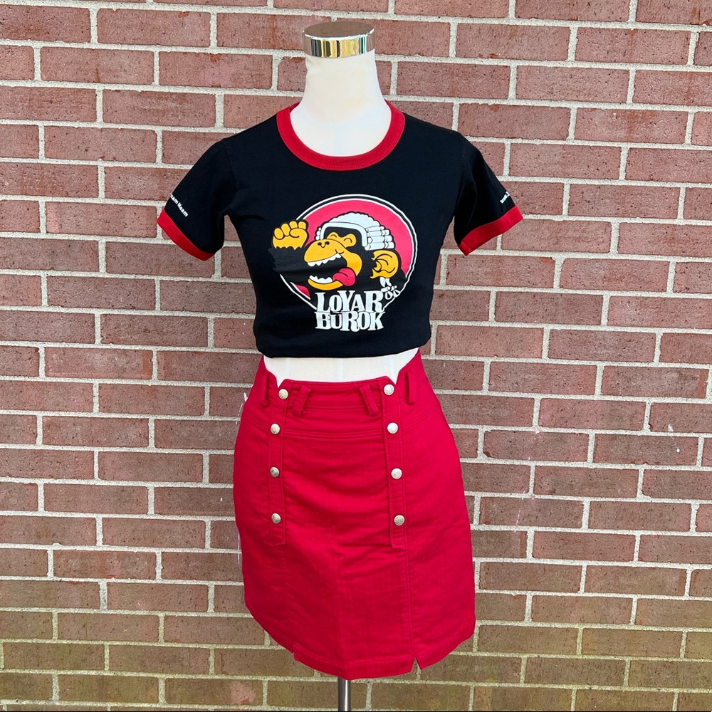Classmate Red Hight Waist Skirt Size Small (4)